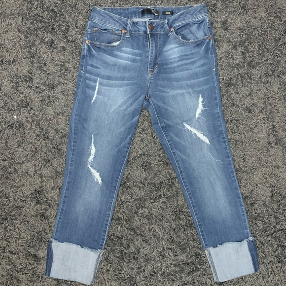 1822 Denim Denim - 1822 Denim Taylor style cuffed jeans - distressed